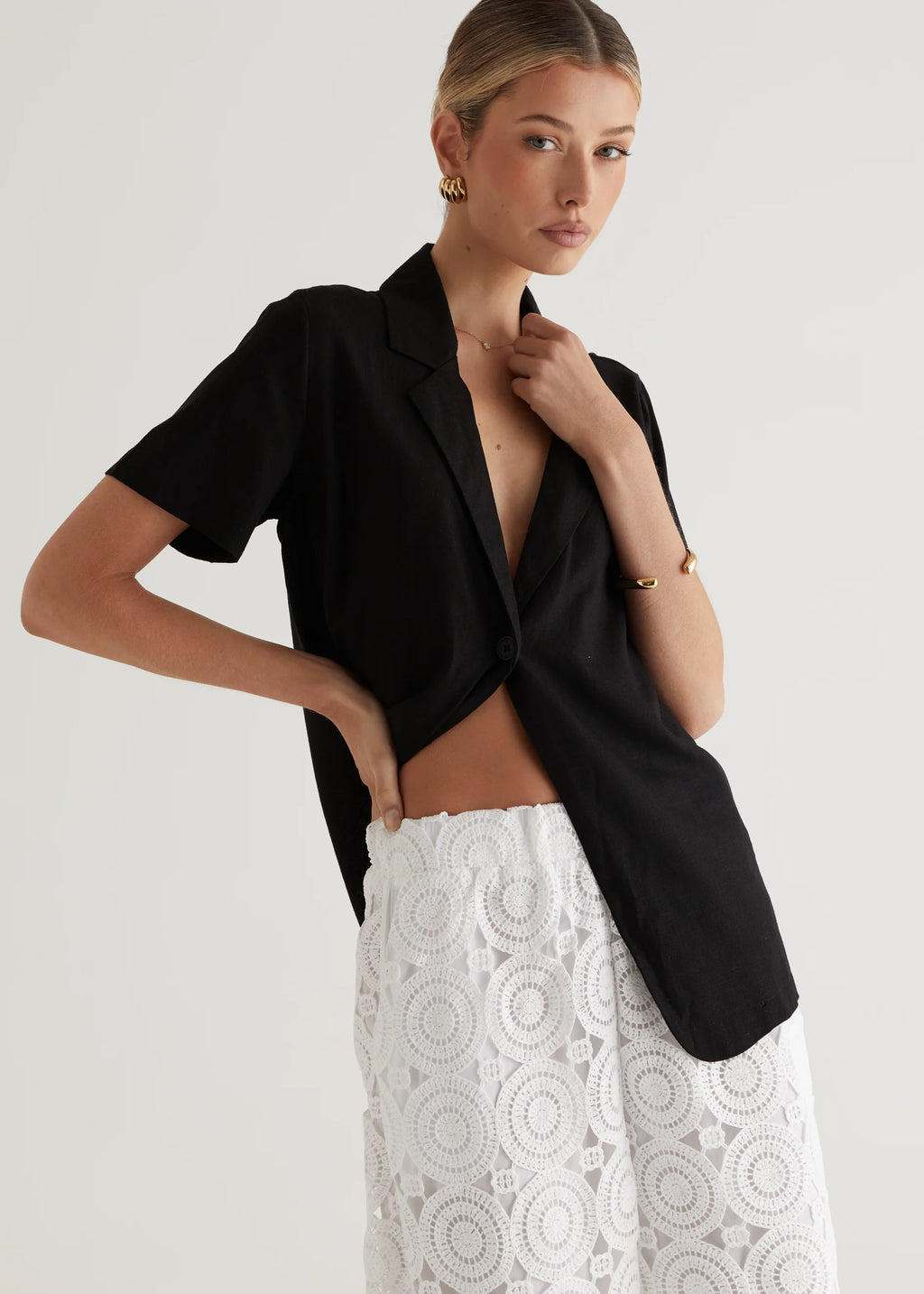 Hathaway Lace Pants - White