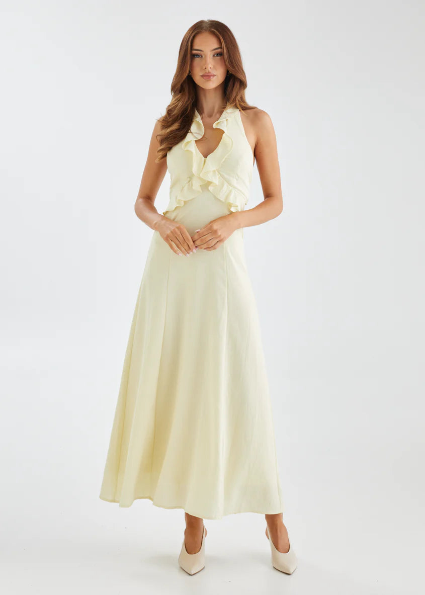 Montana Midi Dress - Lemon