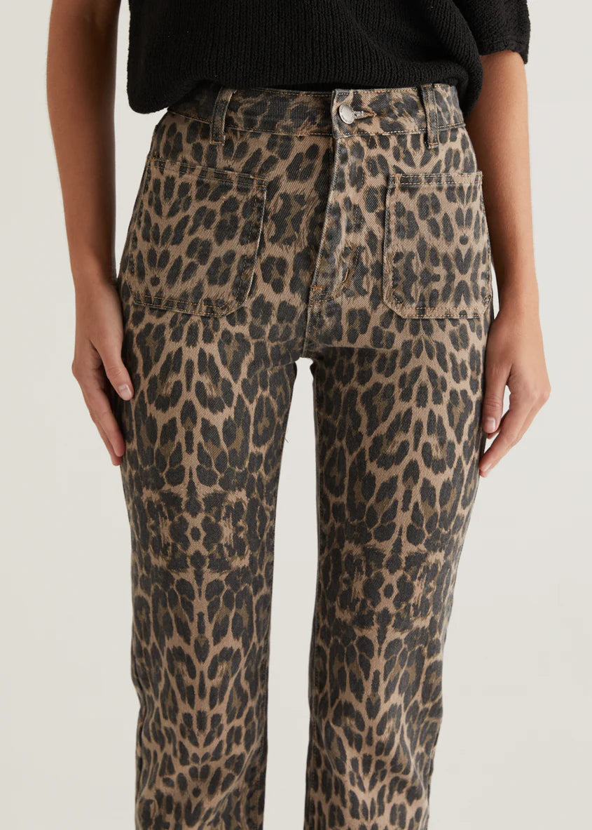 Elkie Stretch Jeans - Leopard