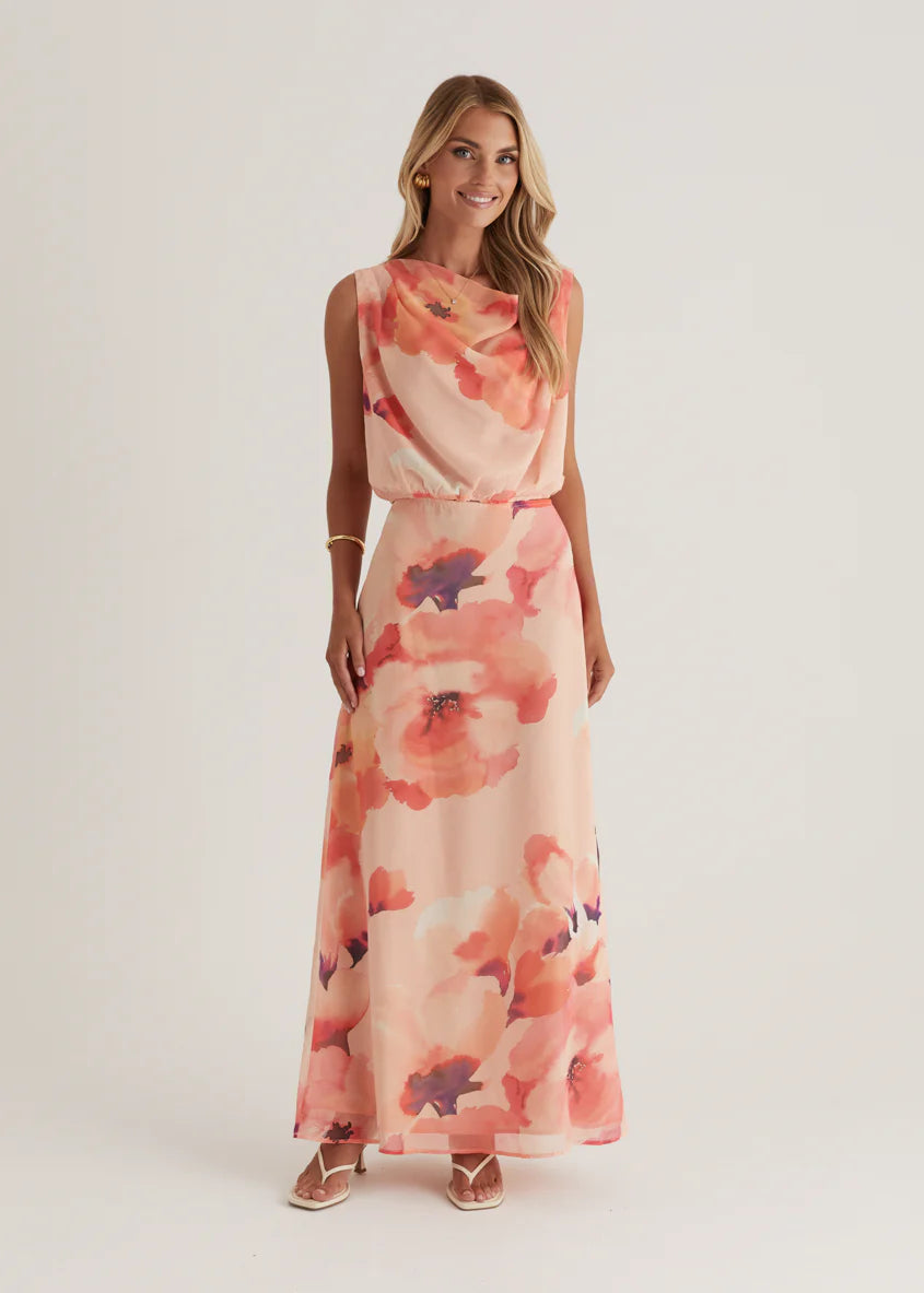 Lilyfield Crop - Peach Floral