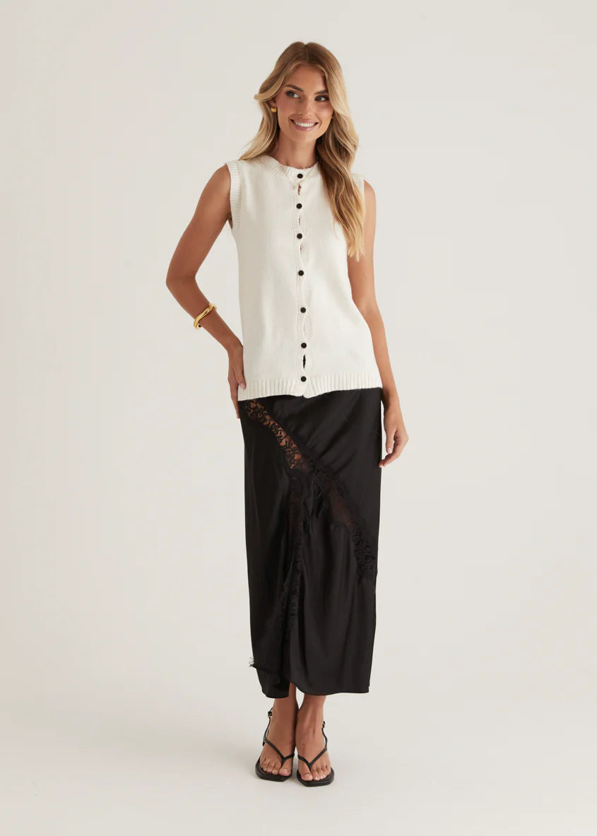 Byala Knitted Vest - Beige