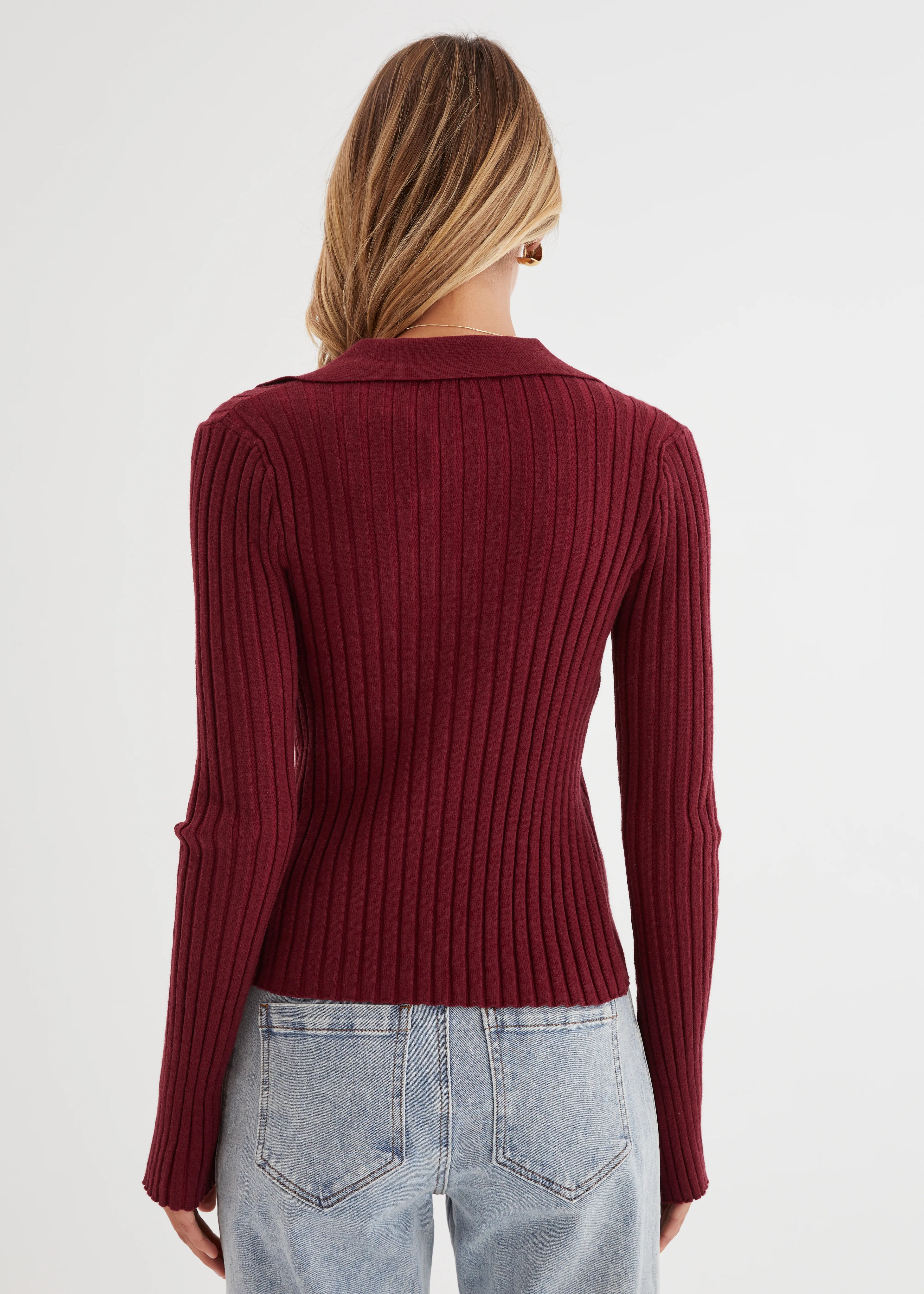 Lucie Knit Top - Wine