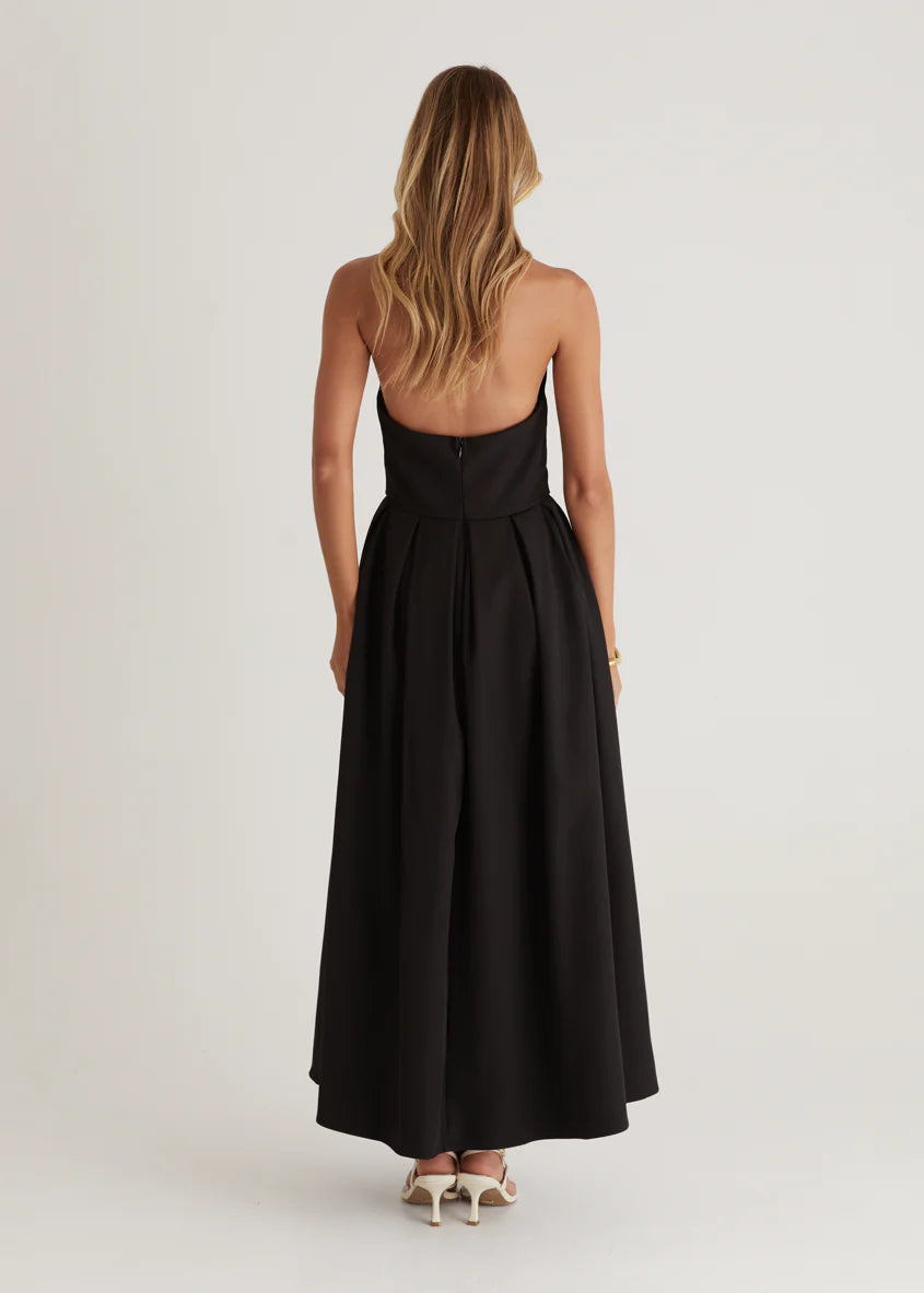 Leigh Halter Maxi Dress - Black