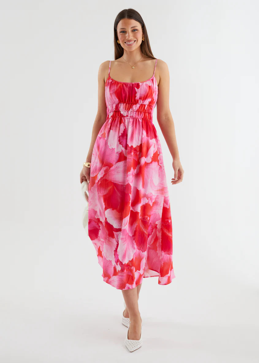 Rylie Maxi Dress - Strawberry Abstract