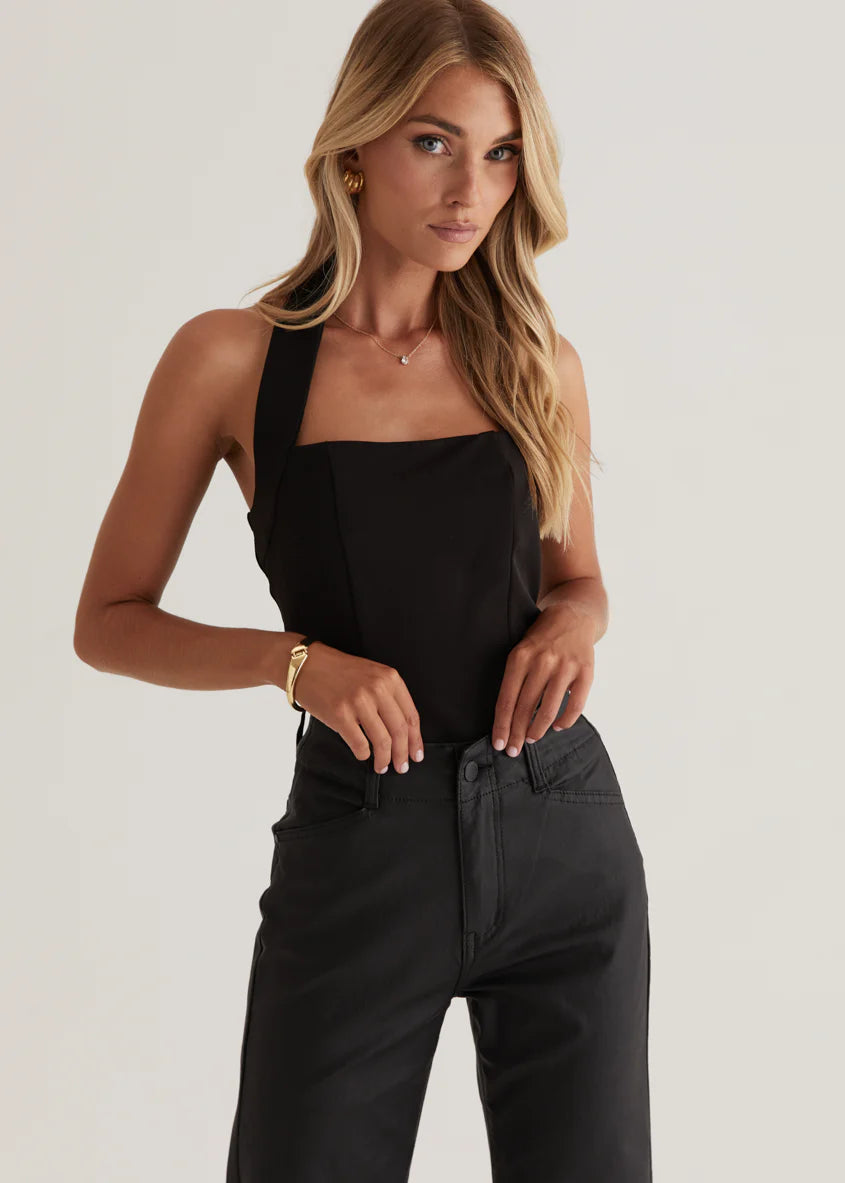 Nika Coated Pants - Black