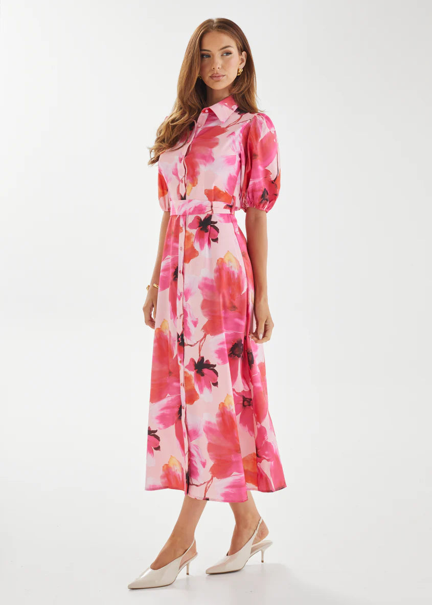 Jordyn Maxi Dress - Raspberry Floral