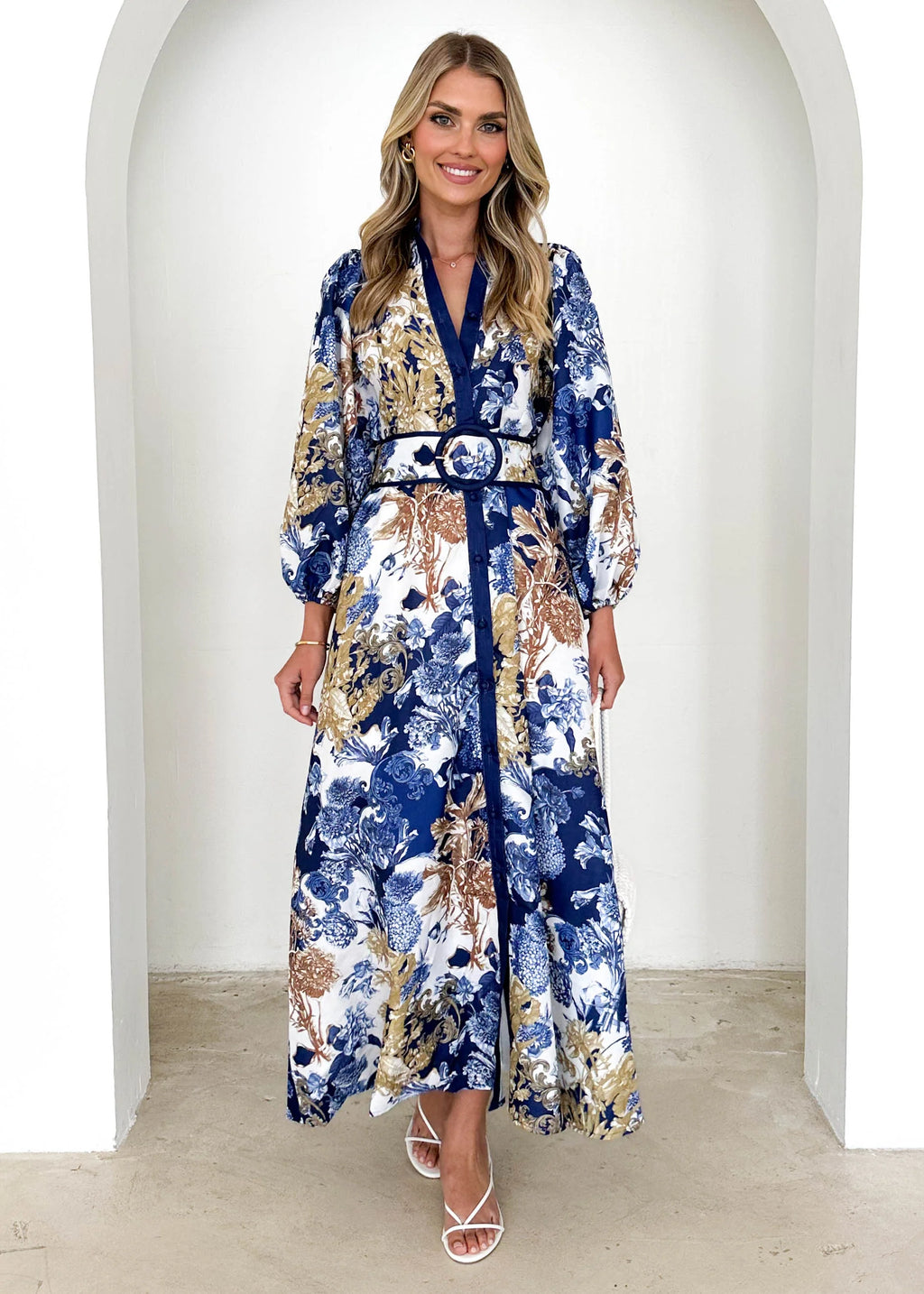 Wimsoe Midi Dress - Navy Chateau