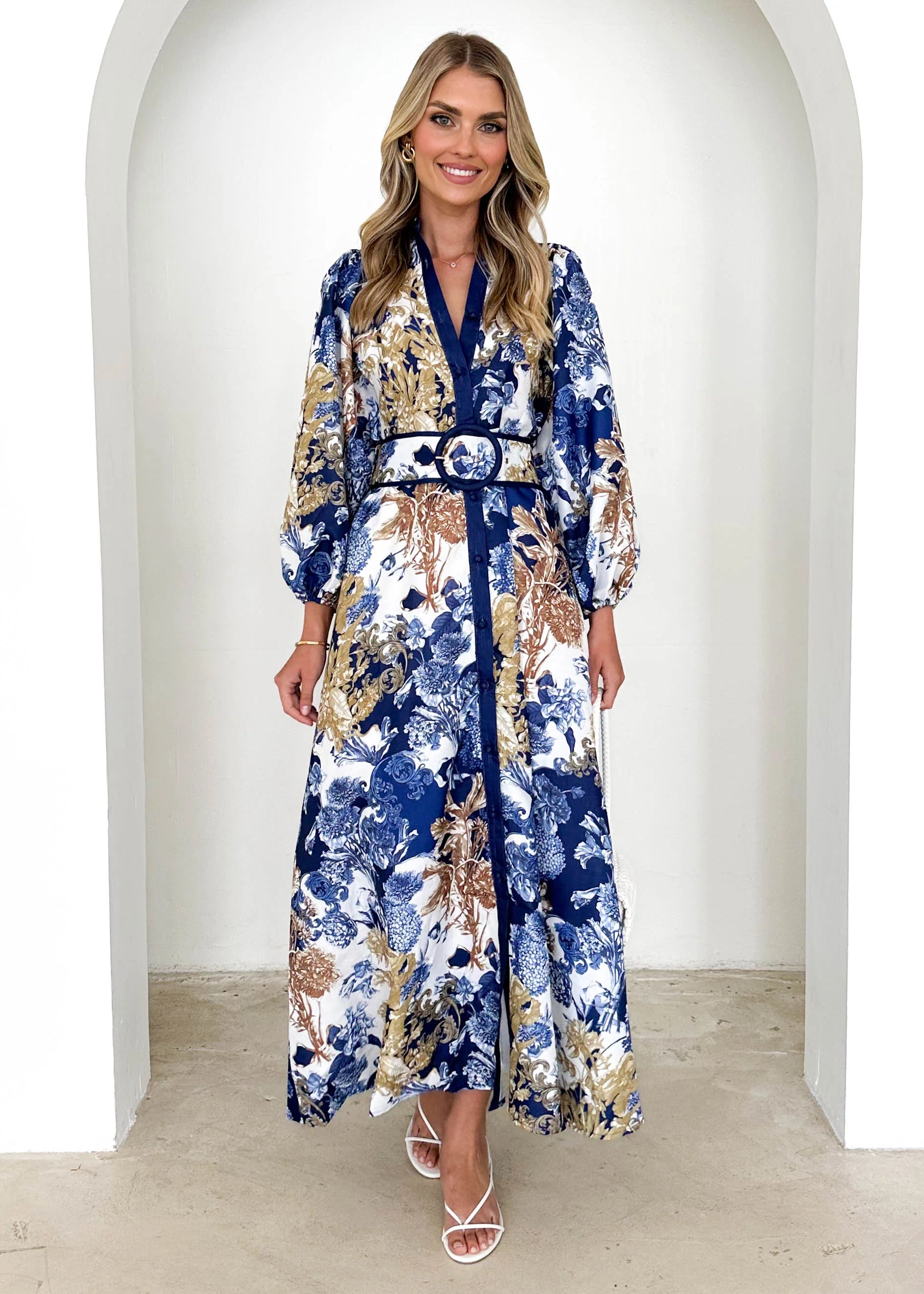 Wimsoe Midi Dress - Navy Chateau