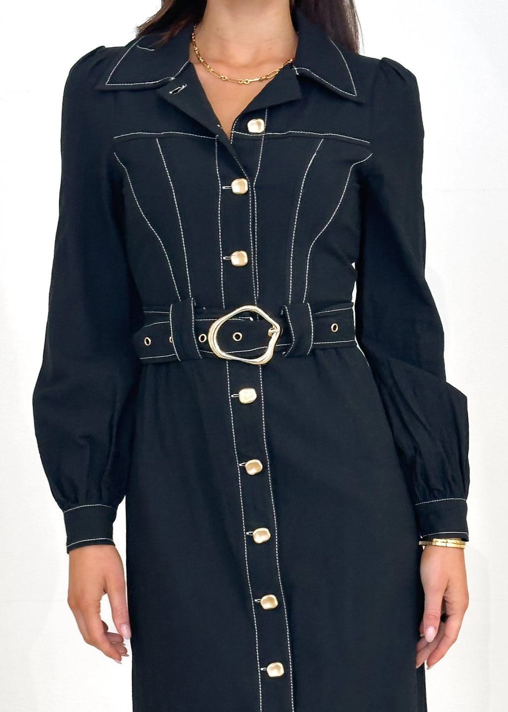 Leila Midi Dress - Black