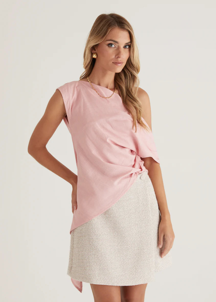 Kylo One Shoulder Top - Pink