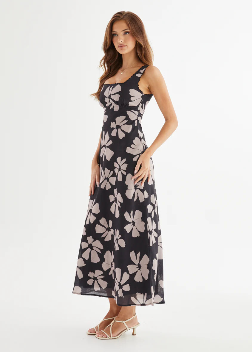 Lovestone Maxi Dress - Black Floral