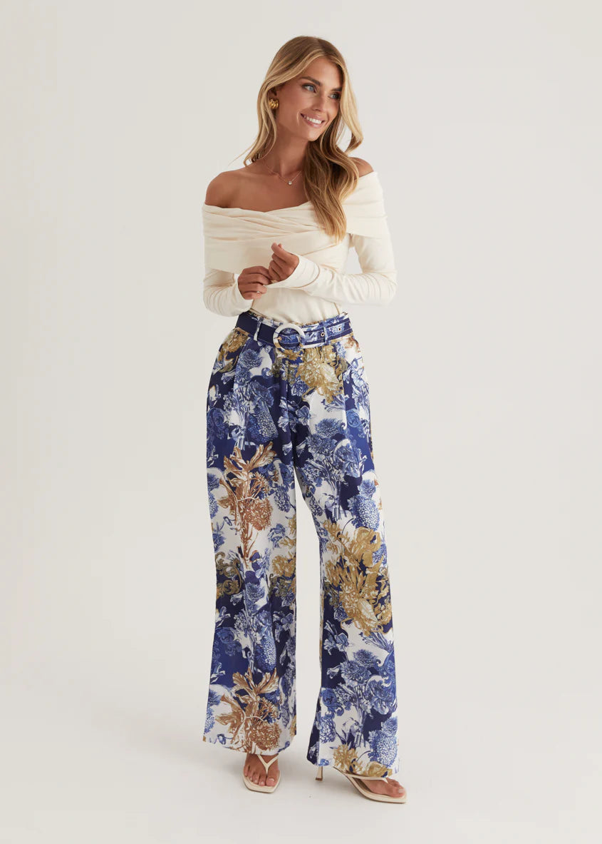 Tethroe Pants - Navy Chateau