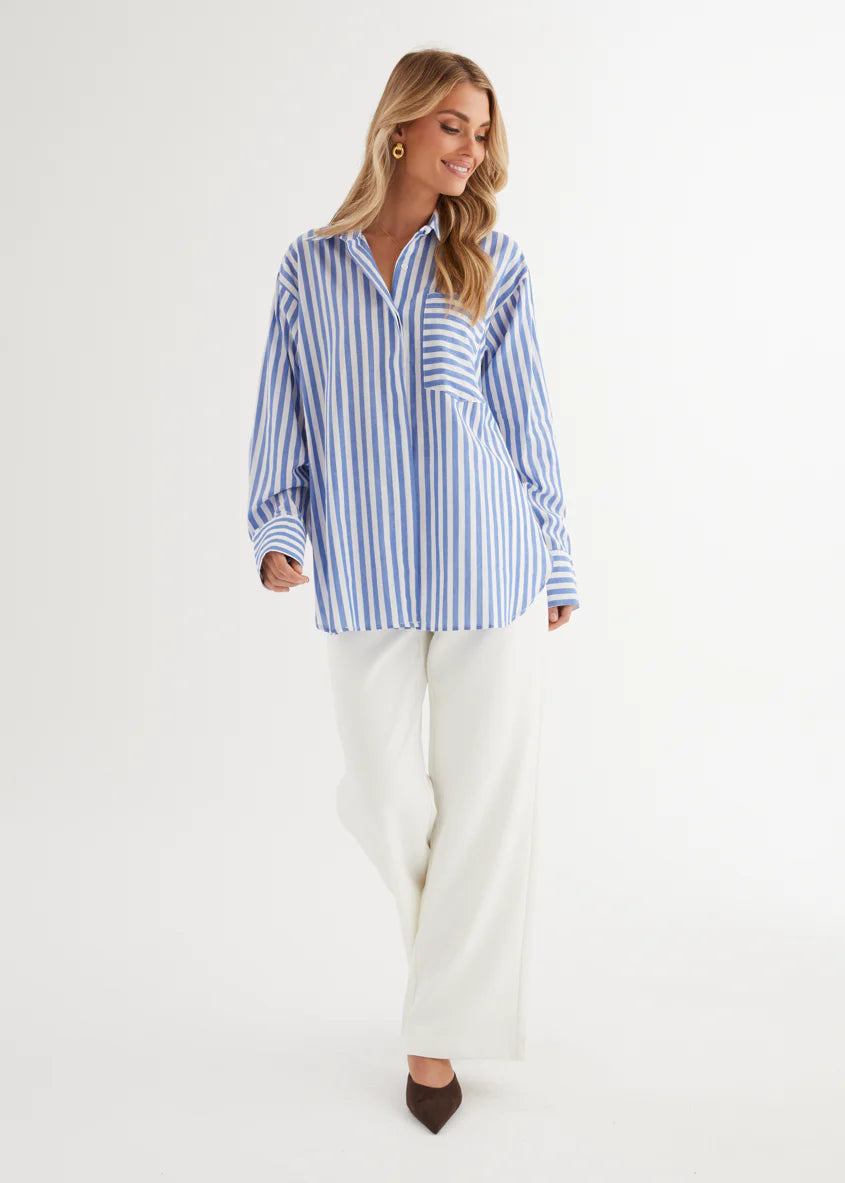 Alessandro Shirt - Blue Stripe