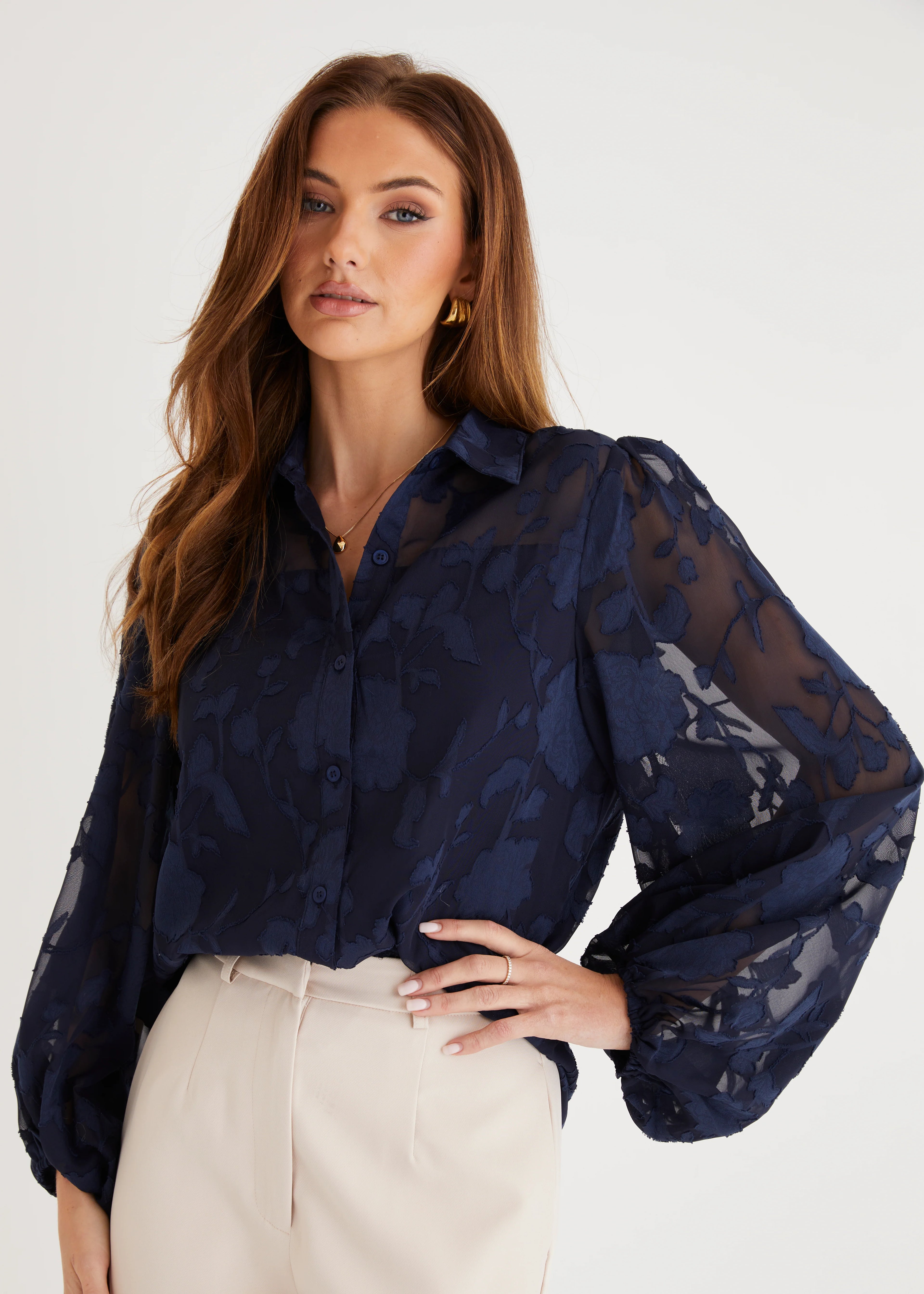 Medusa Shirt - Navy Lace