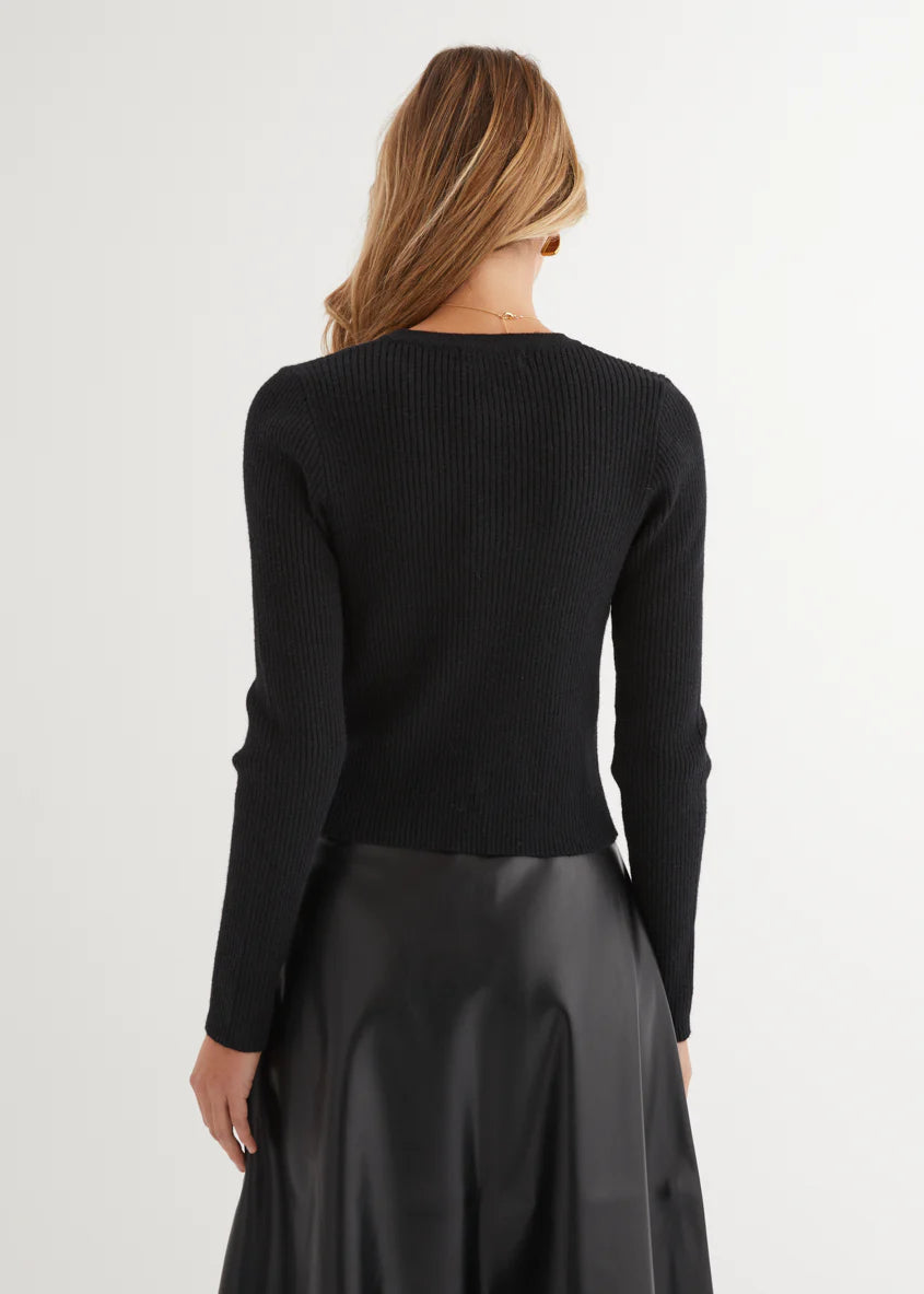 Sparrow Knit Top - Black