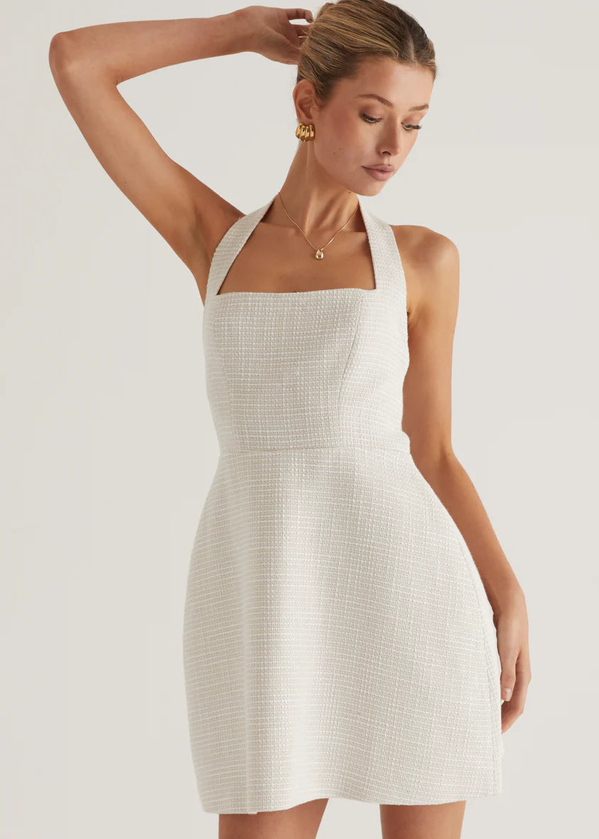 Rhodes Halter Dress - Off White