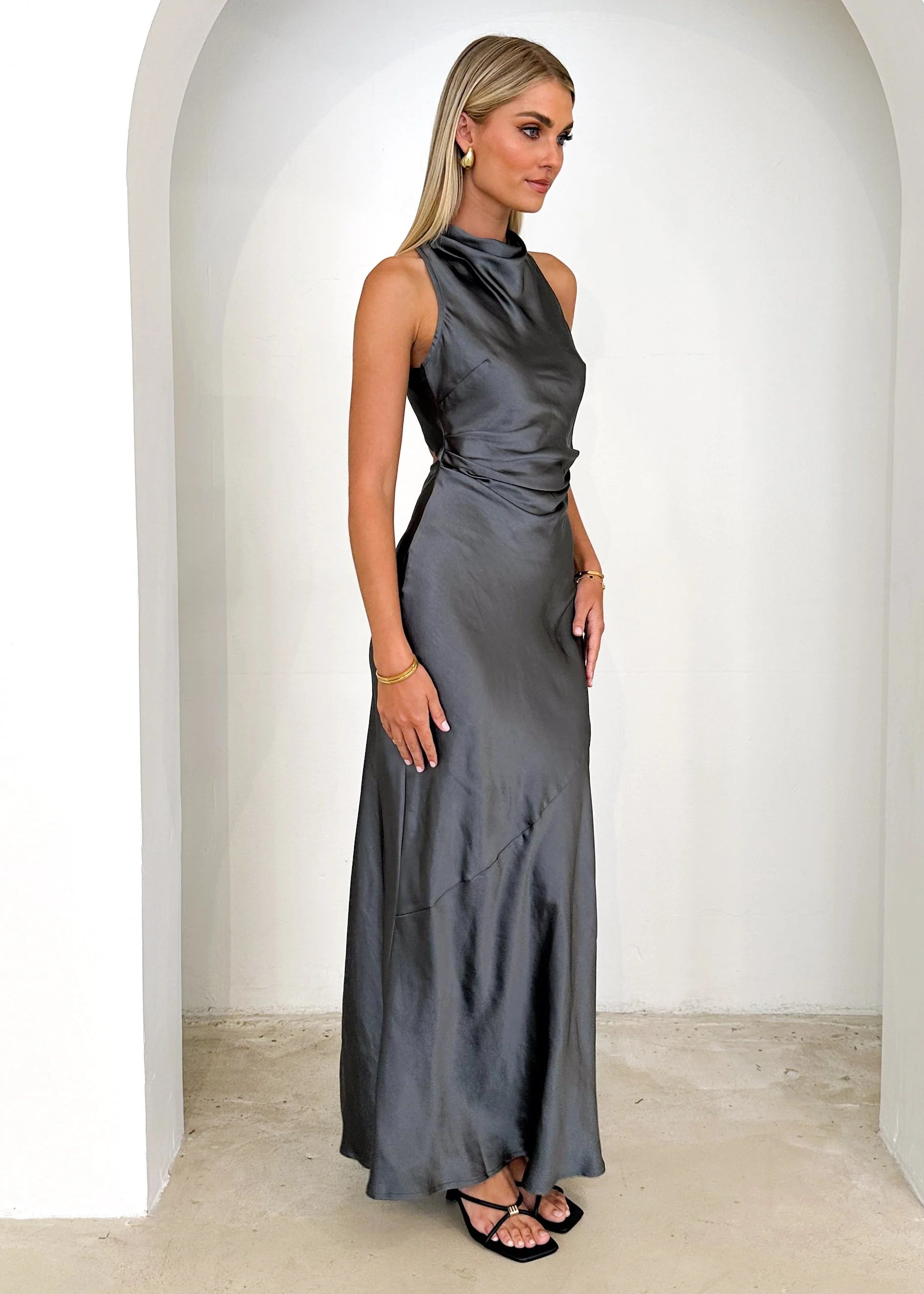 Medora Maxi Dress - Charcoal