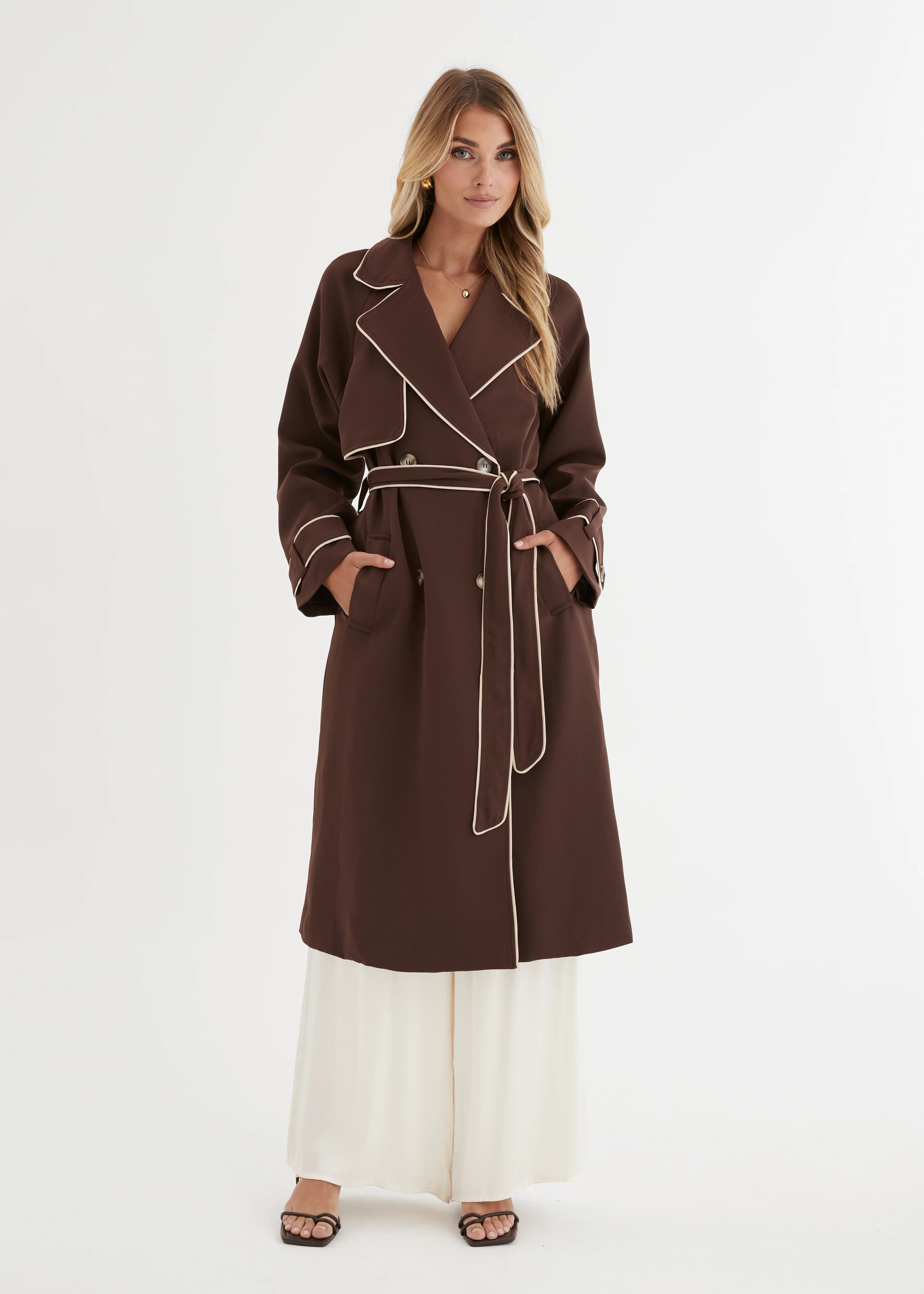 Lyssa Trench Coat - Espresso