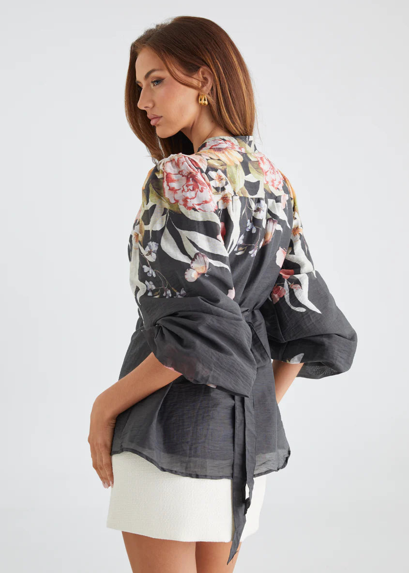 Zarline Blouse - Black Garden