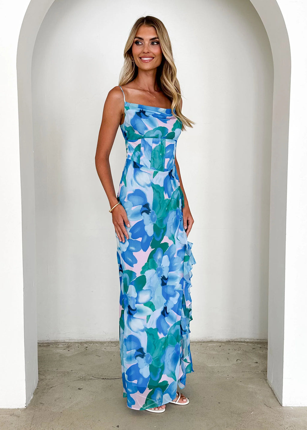 Braxton Maxi Dress - Blue Blooms