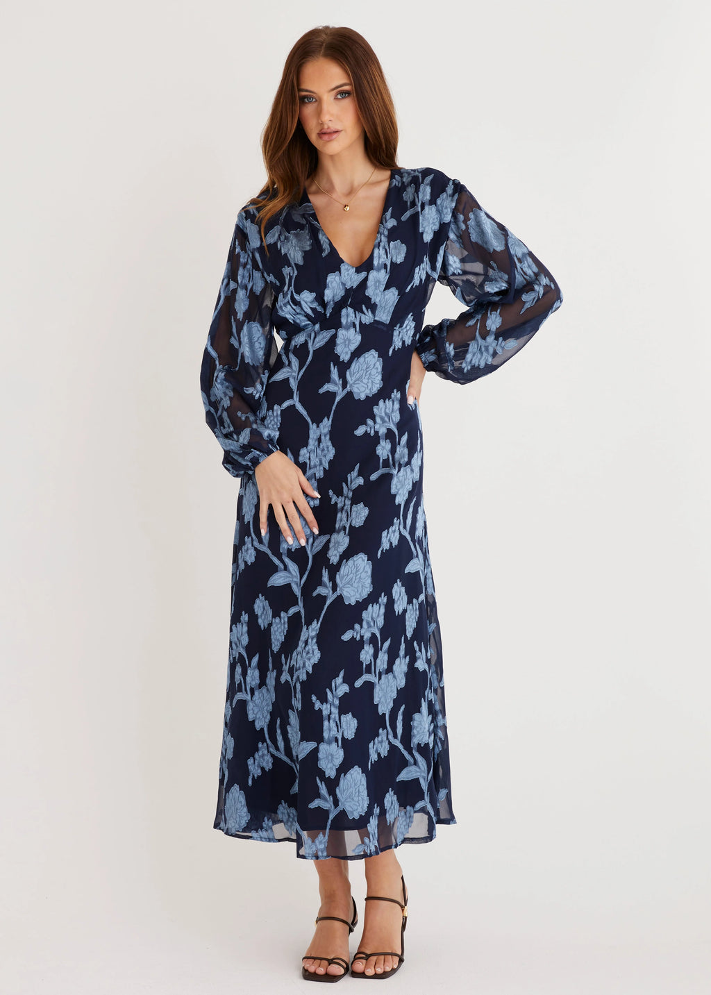 Primavera Maxi Dress - Blue Floral