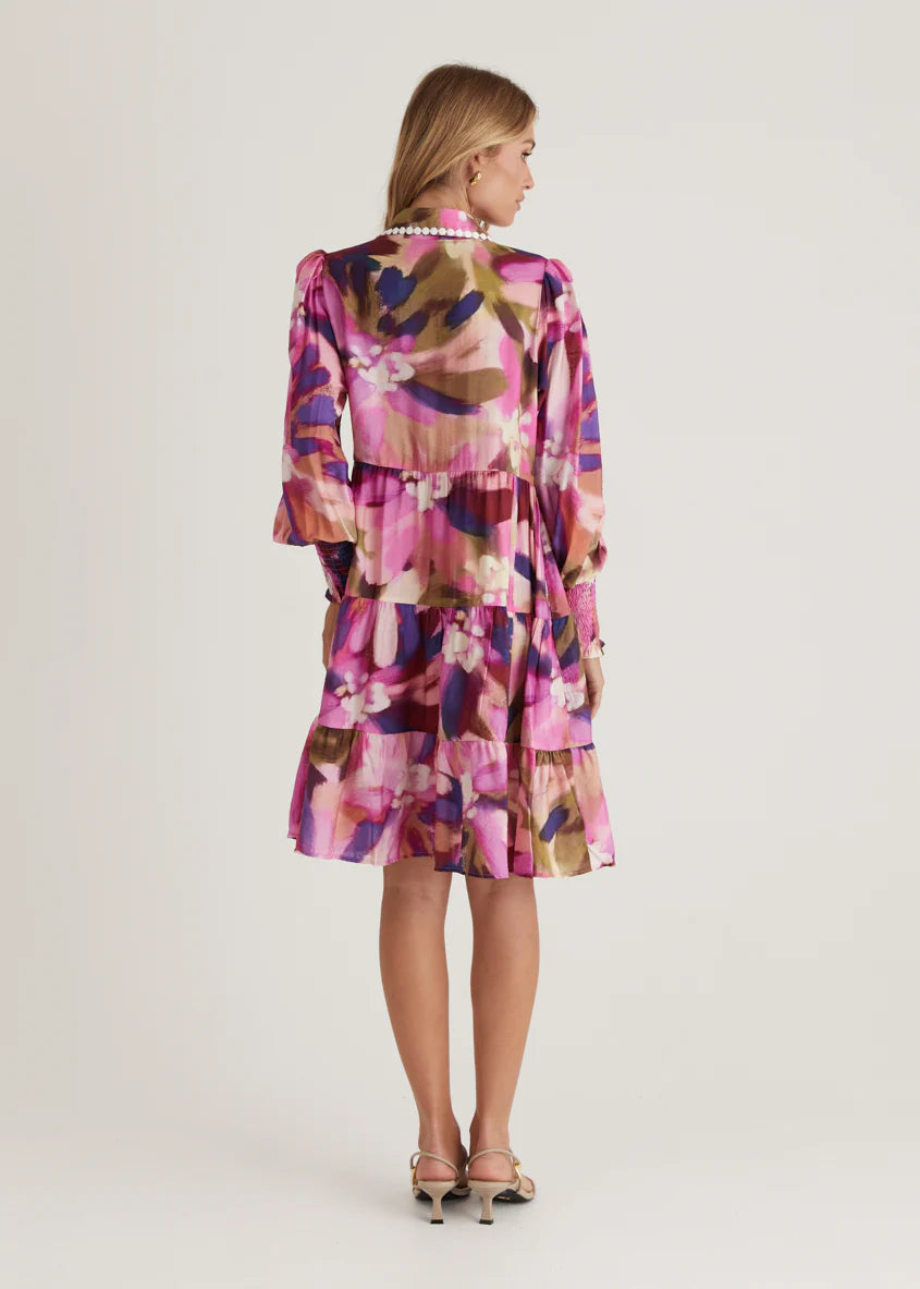 Santorini Dress - Orchid Floral