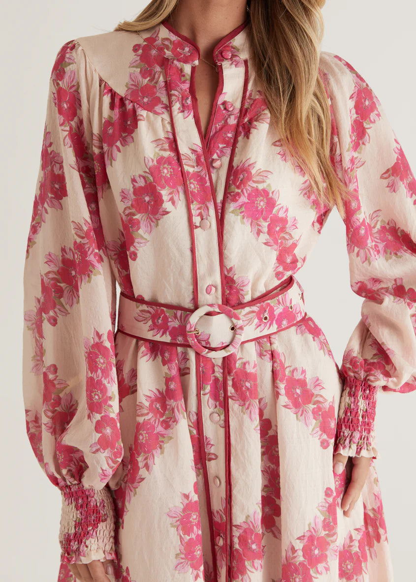 Silene Dress - Magenta Floral