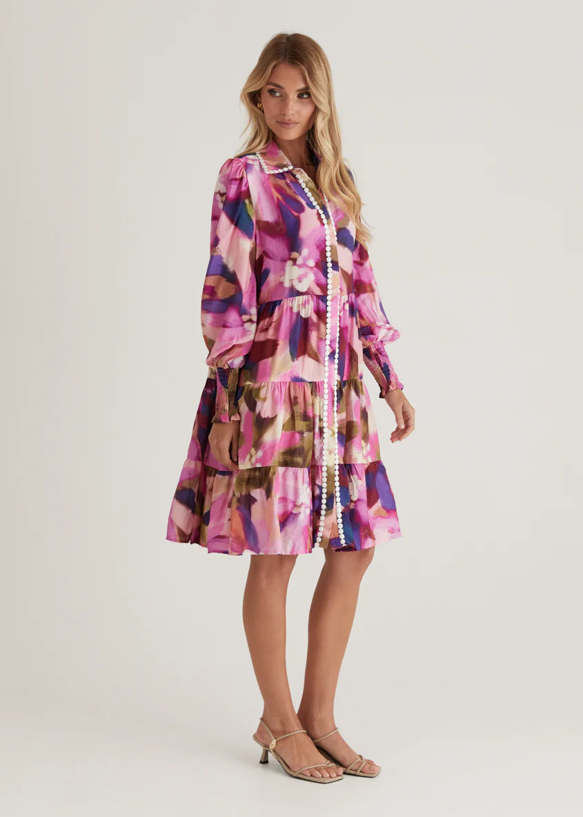 Santorini Dress - Orchid Floral