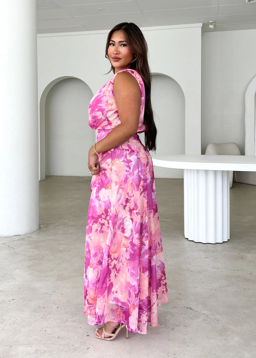 Amoureux Maxi Dress - Pink Ziah