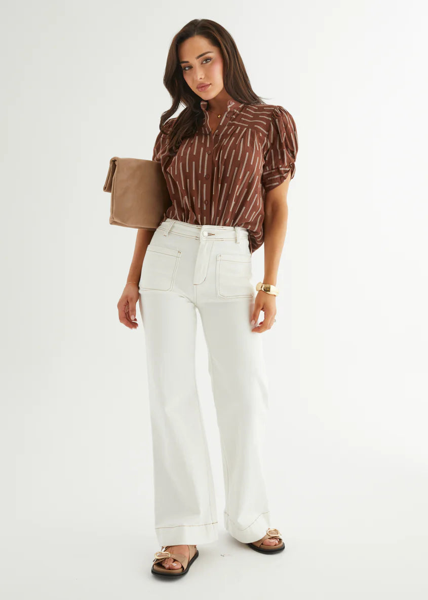 Becca Blouse - Milk Chocolate