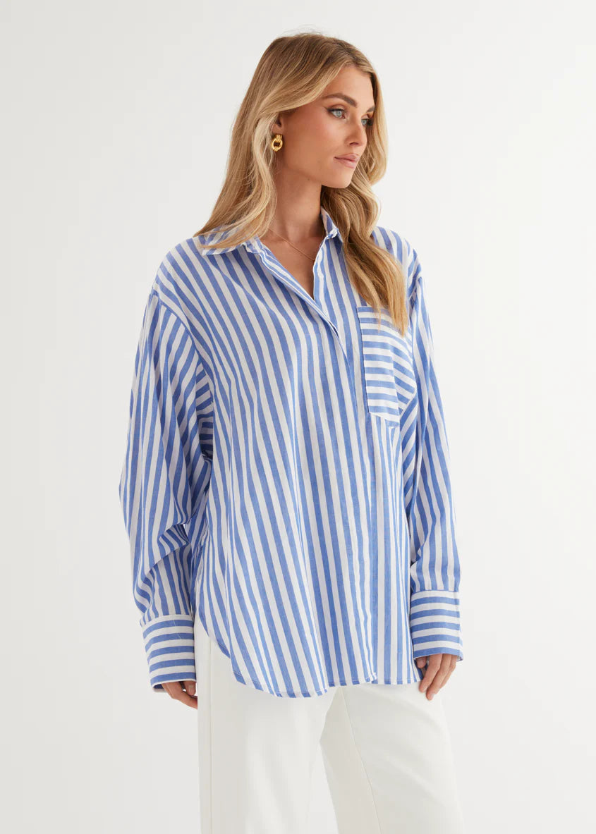 Alessandro Shirt - Blue Stripe