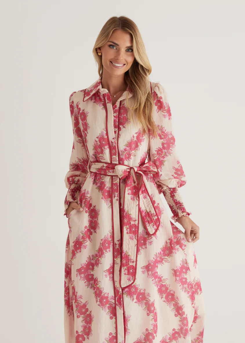 Rosemary Maxi Dress - Magenta Floral
