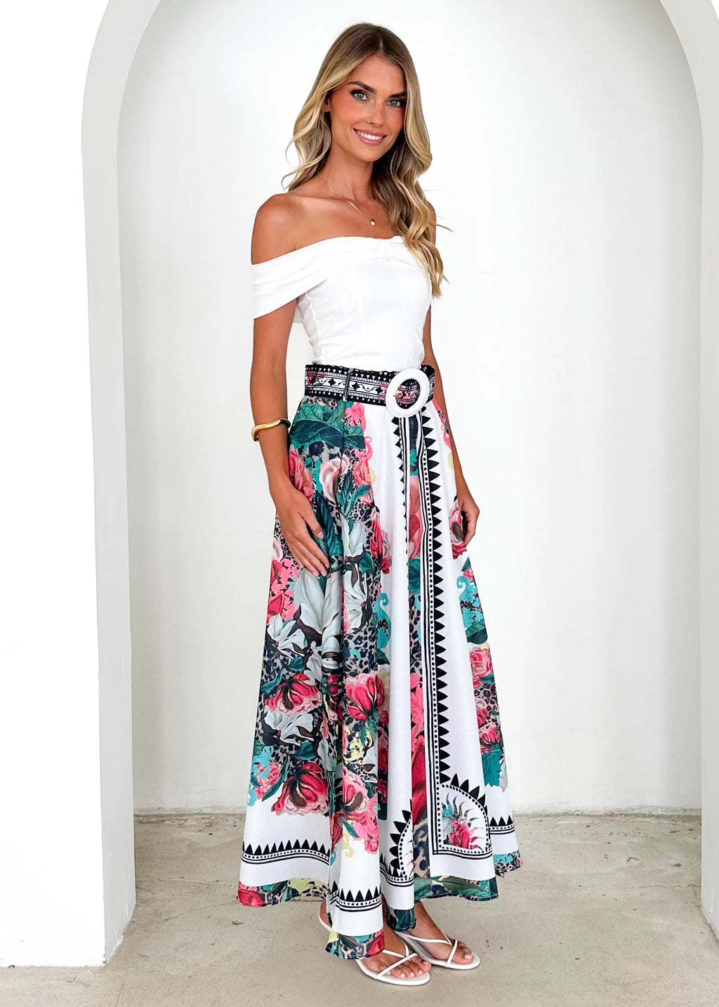 Pippa Midi Skirt - Eden Floral