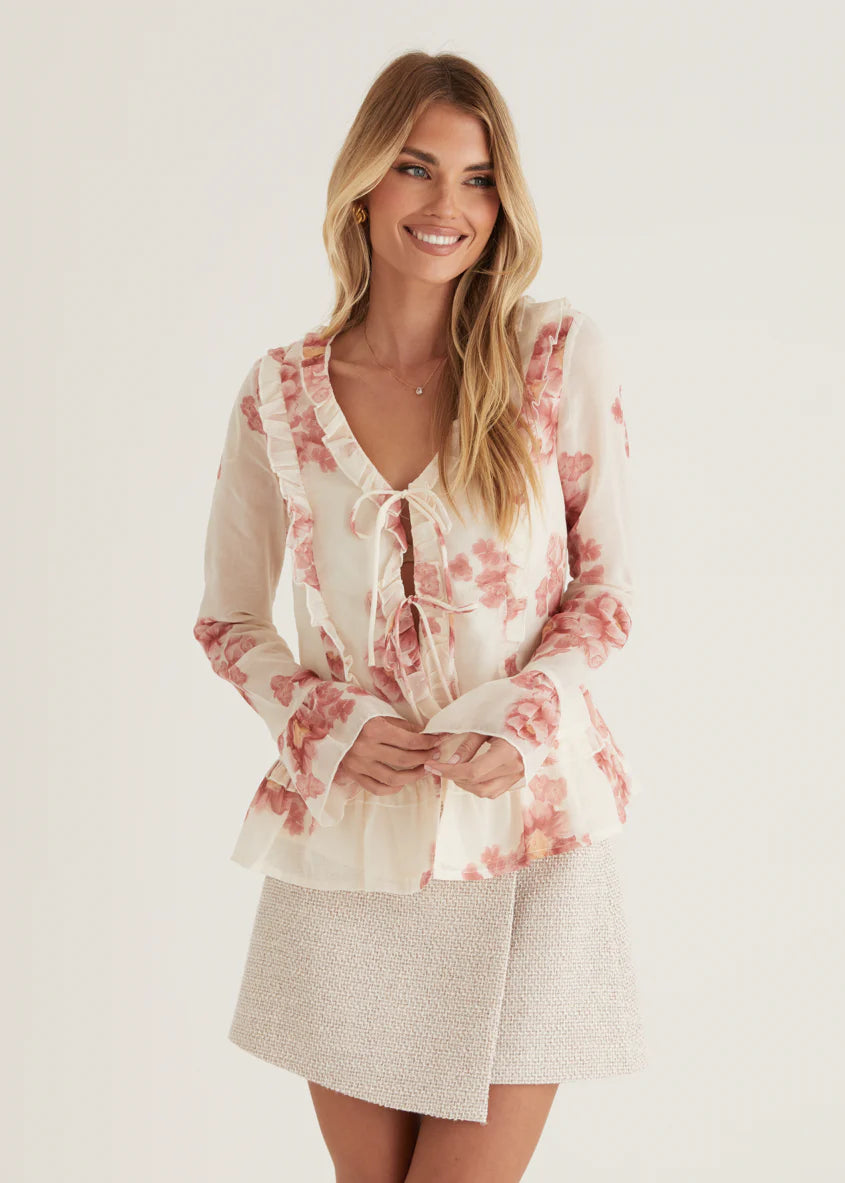 Daytona Blouse - Pink Floral