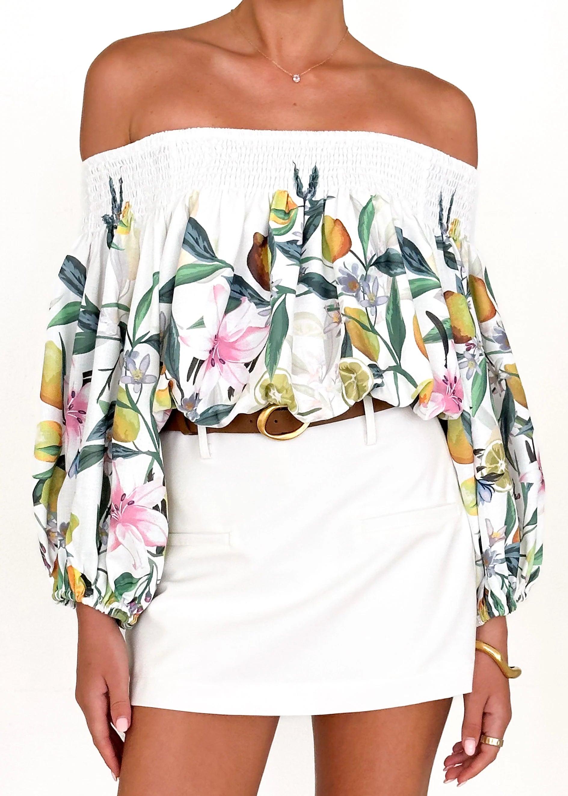 Averie Off Shoulder Top - Limoncello