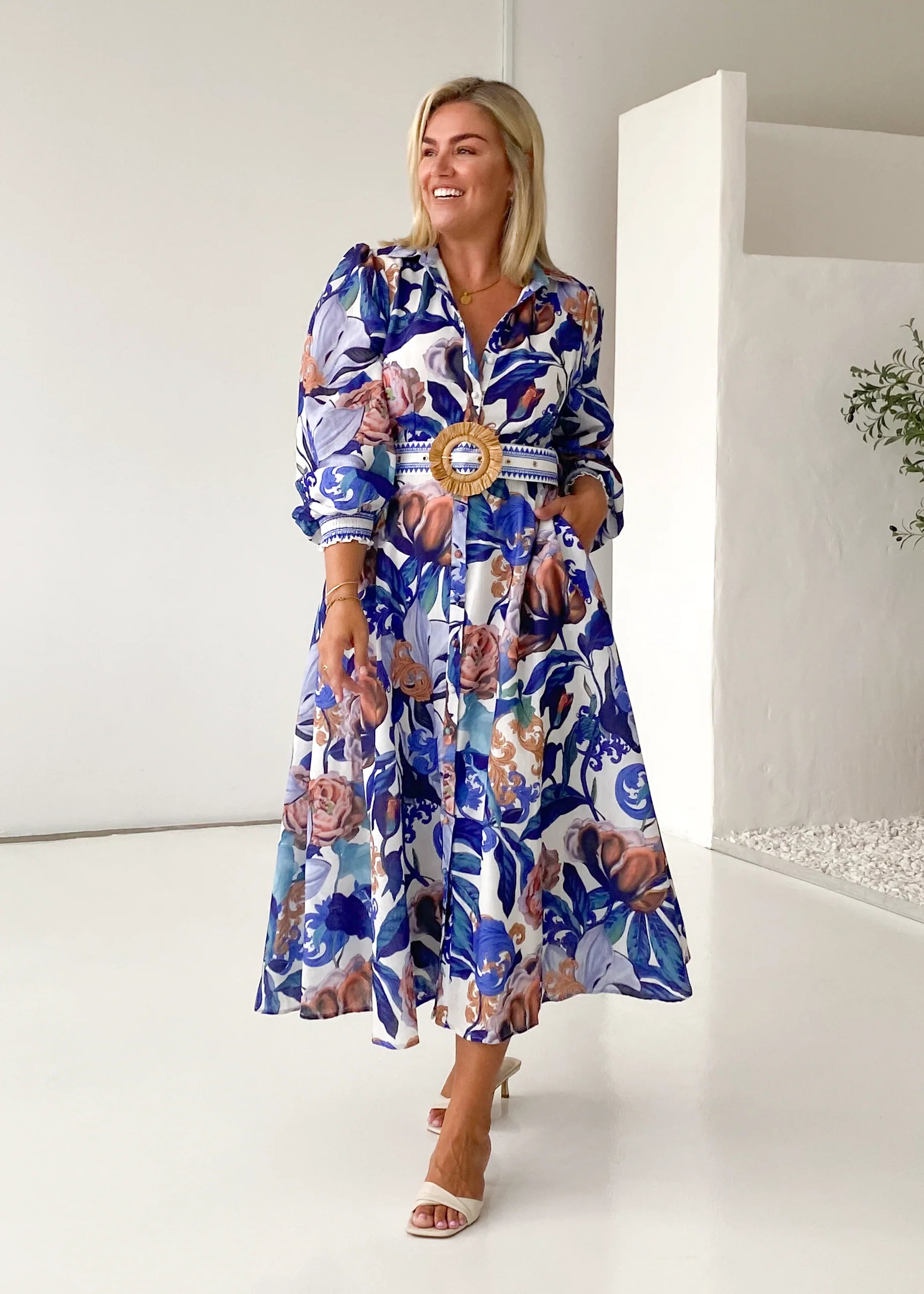 Nassa Maxi Dress - Azure Spritz