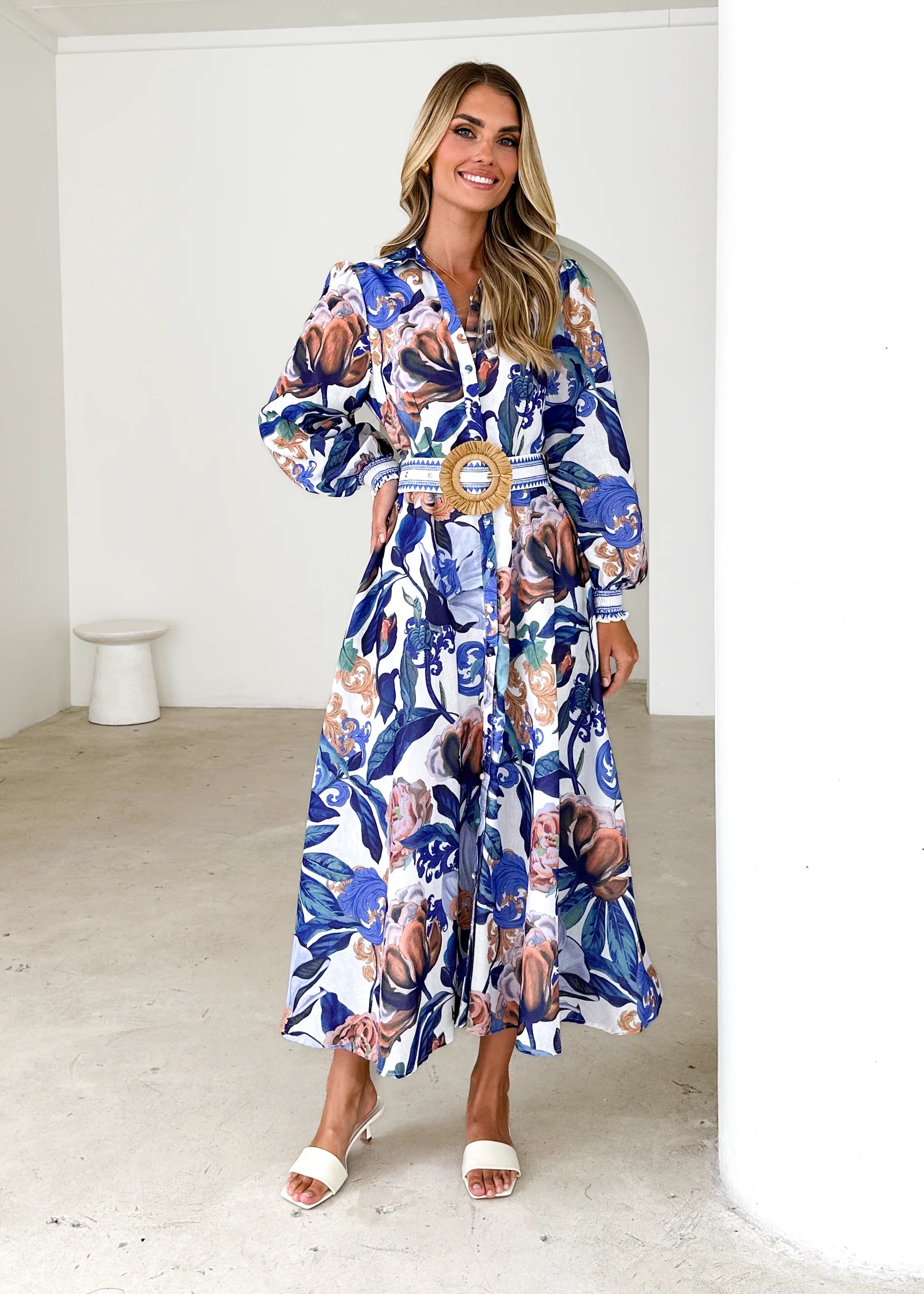 Nassa Maxi Dress - Azure Spritz