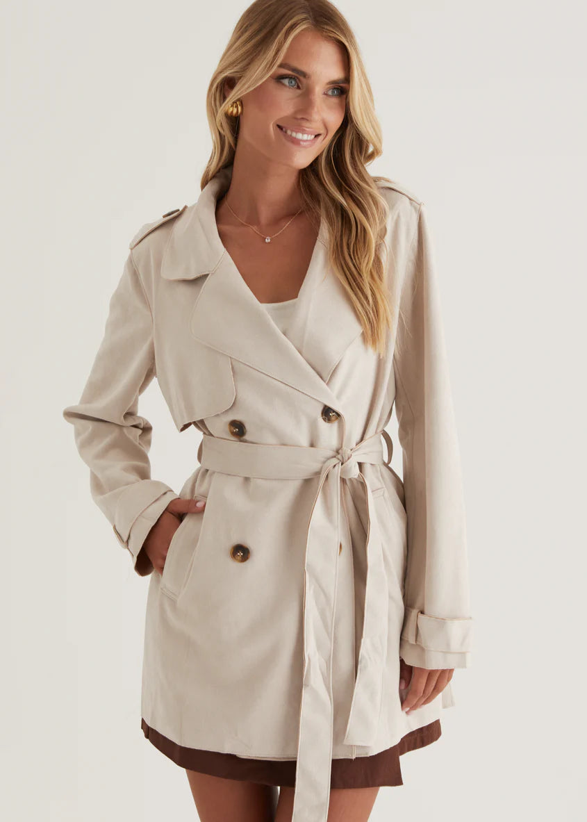 Lexington Suede Jacket - Ecru