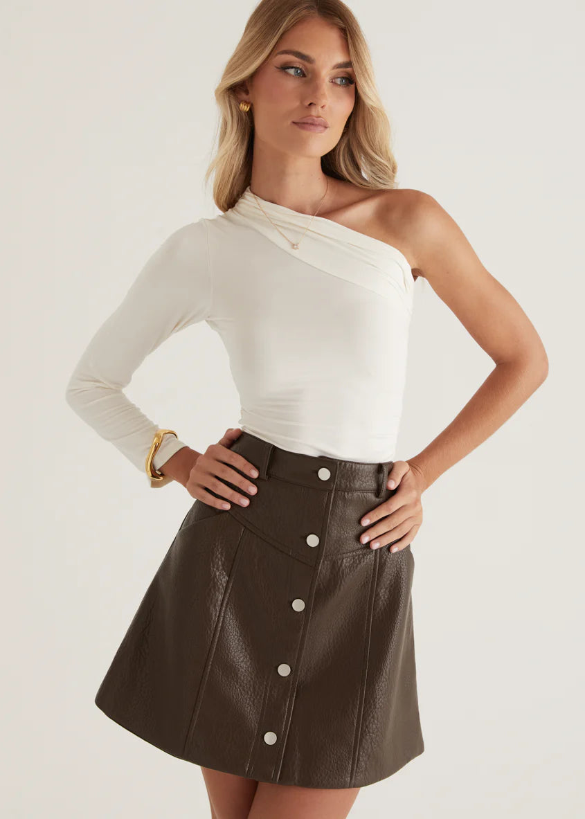 Hayler One Shoulder Top - Cream