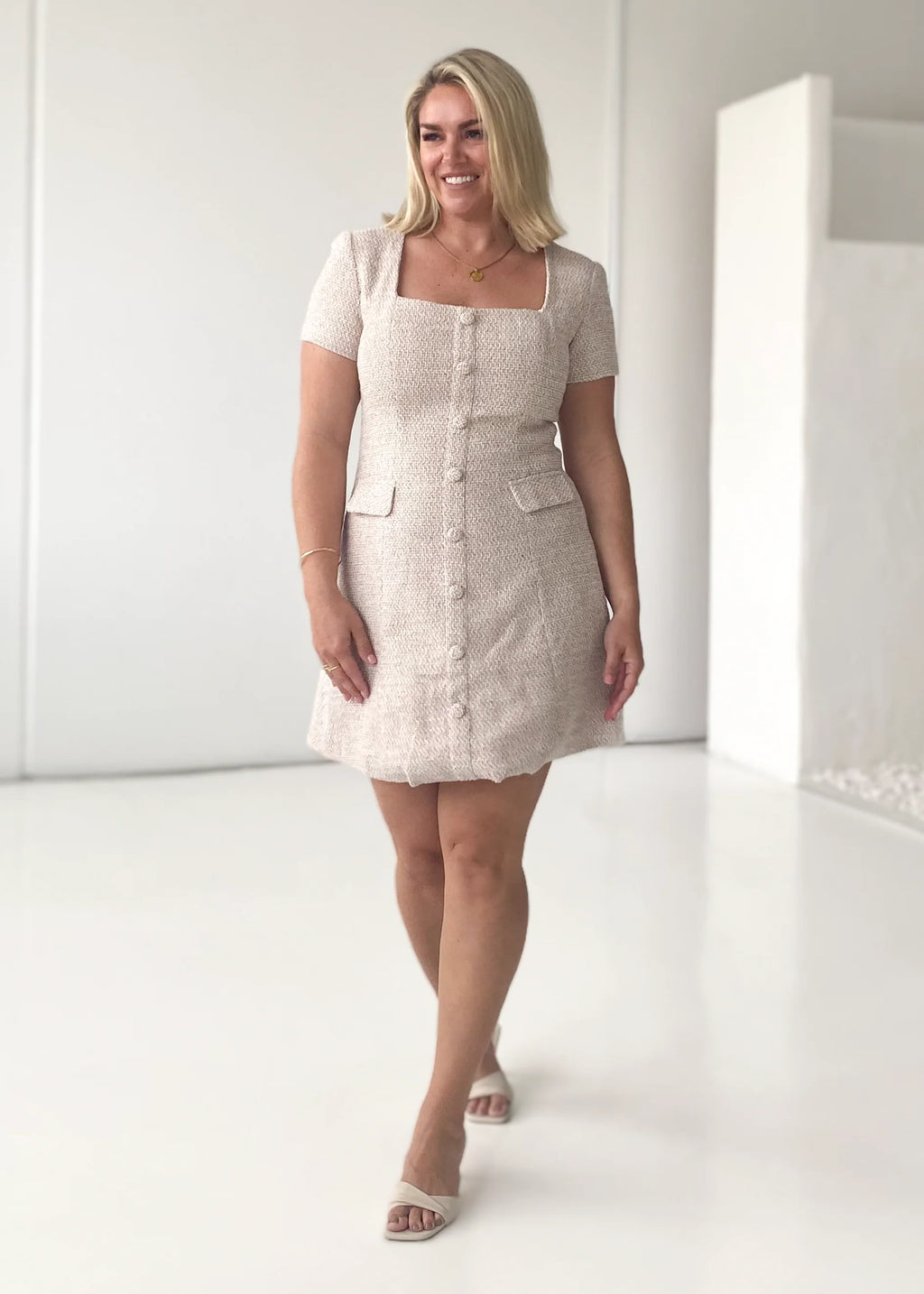 Silvia Dress - Oat Marl