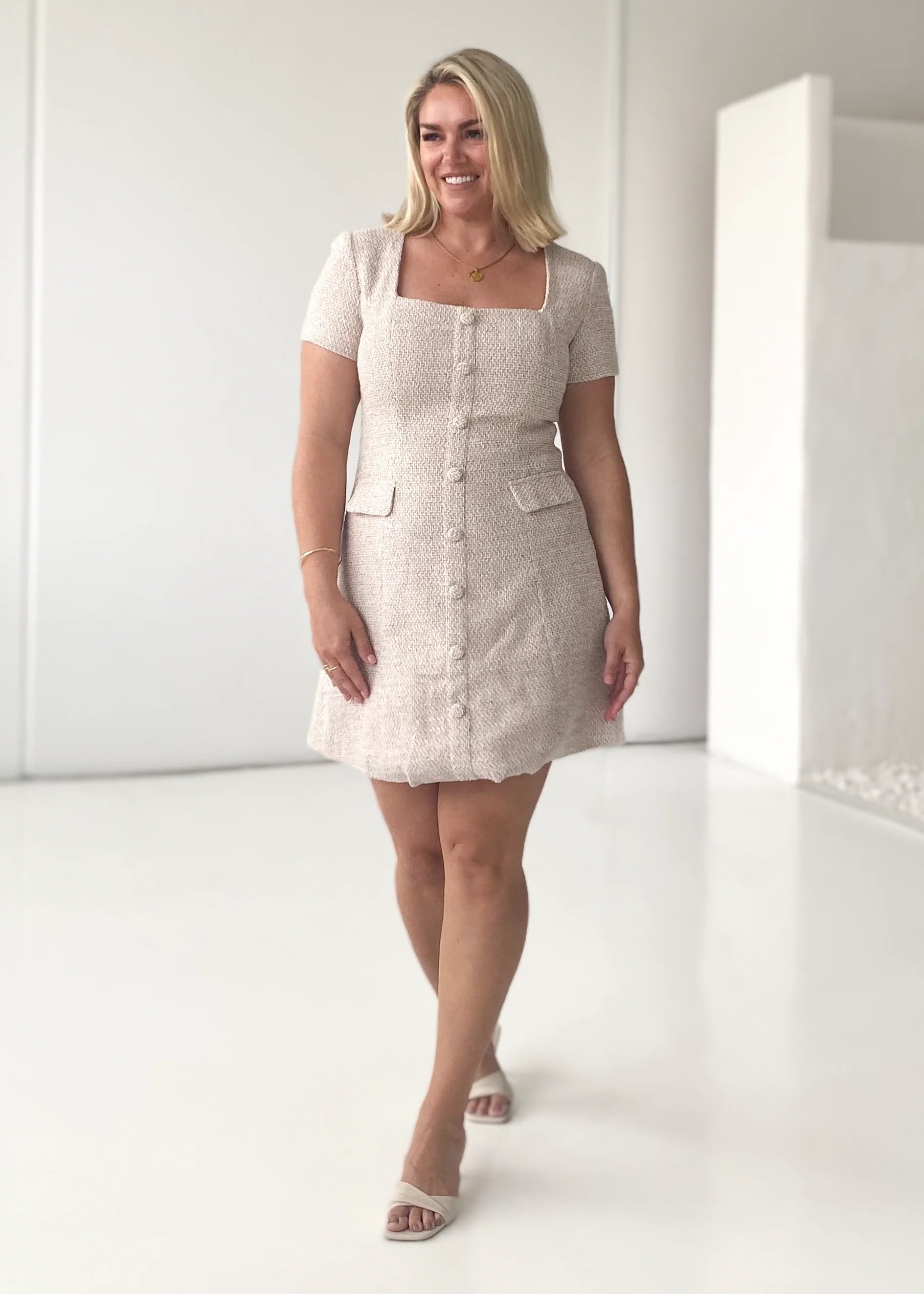 Silvia Dress - Oat Marl