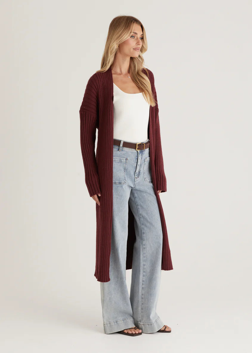 Ronan Cardigan - Burgundy