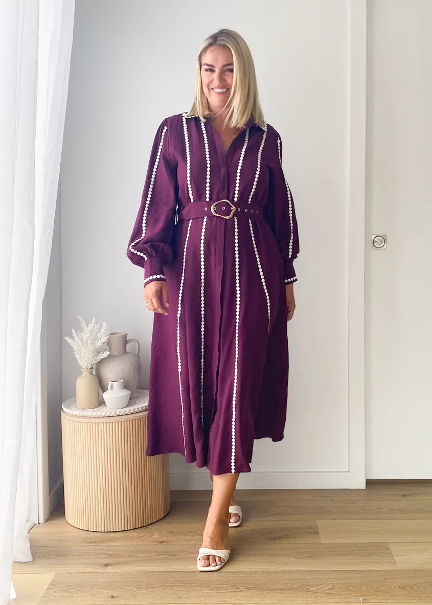 Nevaeh Maxi Dress - Plum