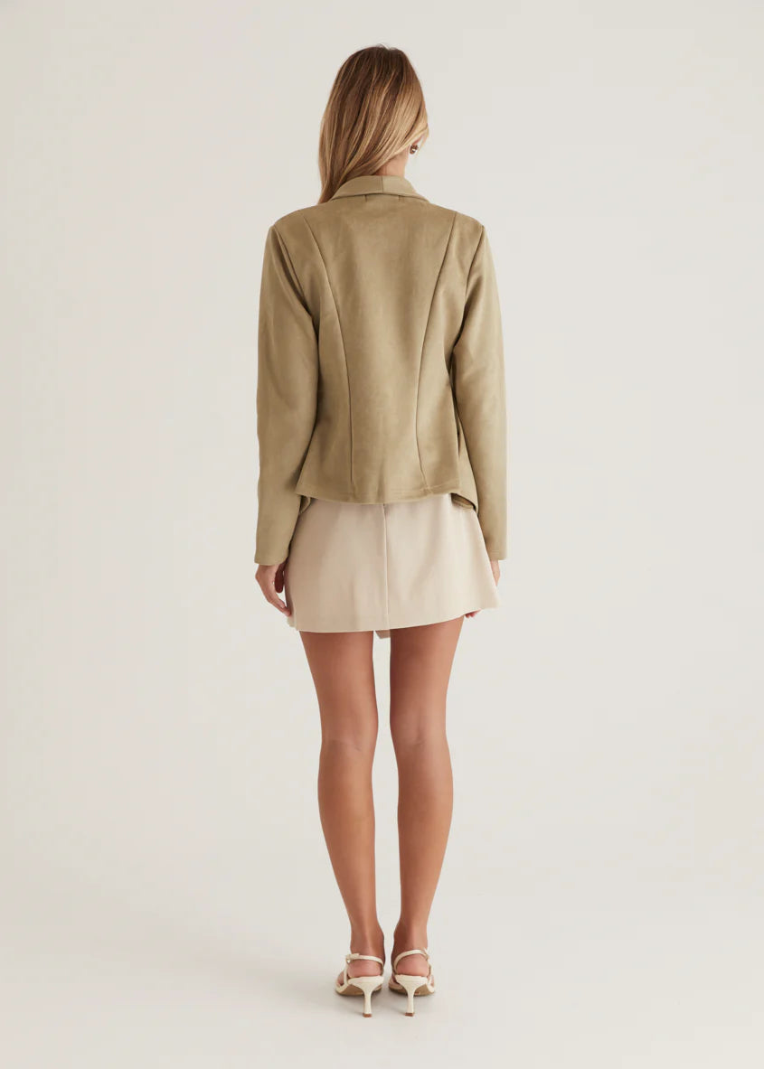 Cendra Suede Jacket - Sage