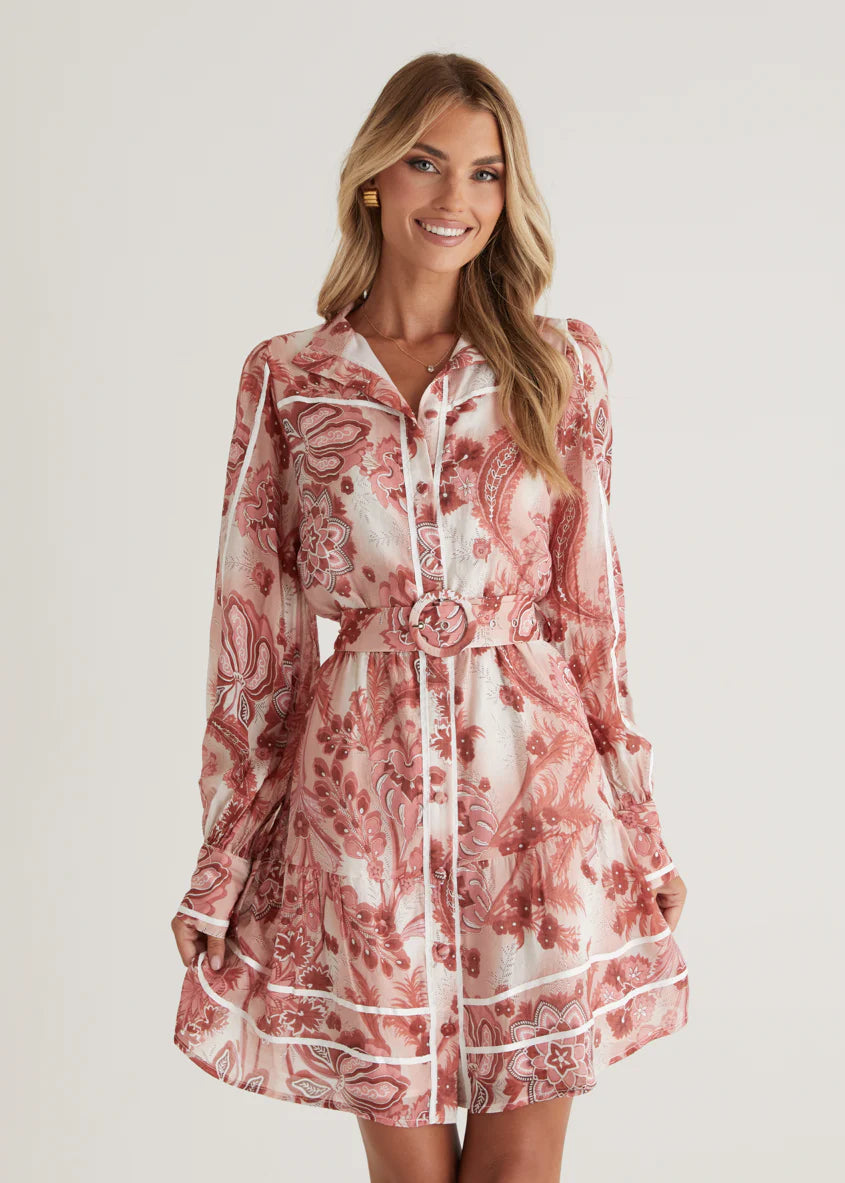Atwood Dress - Wine Paisley