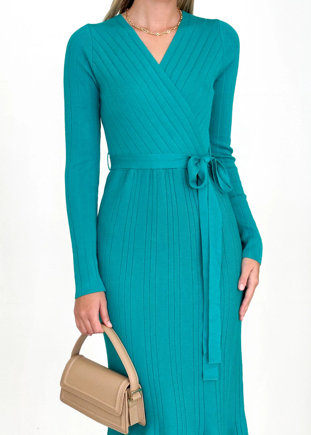 Torio Knit Midi Dress - Jade