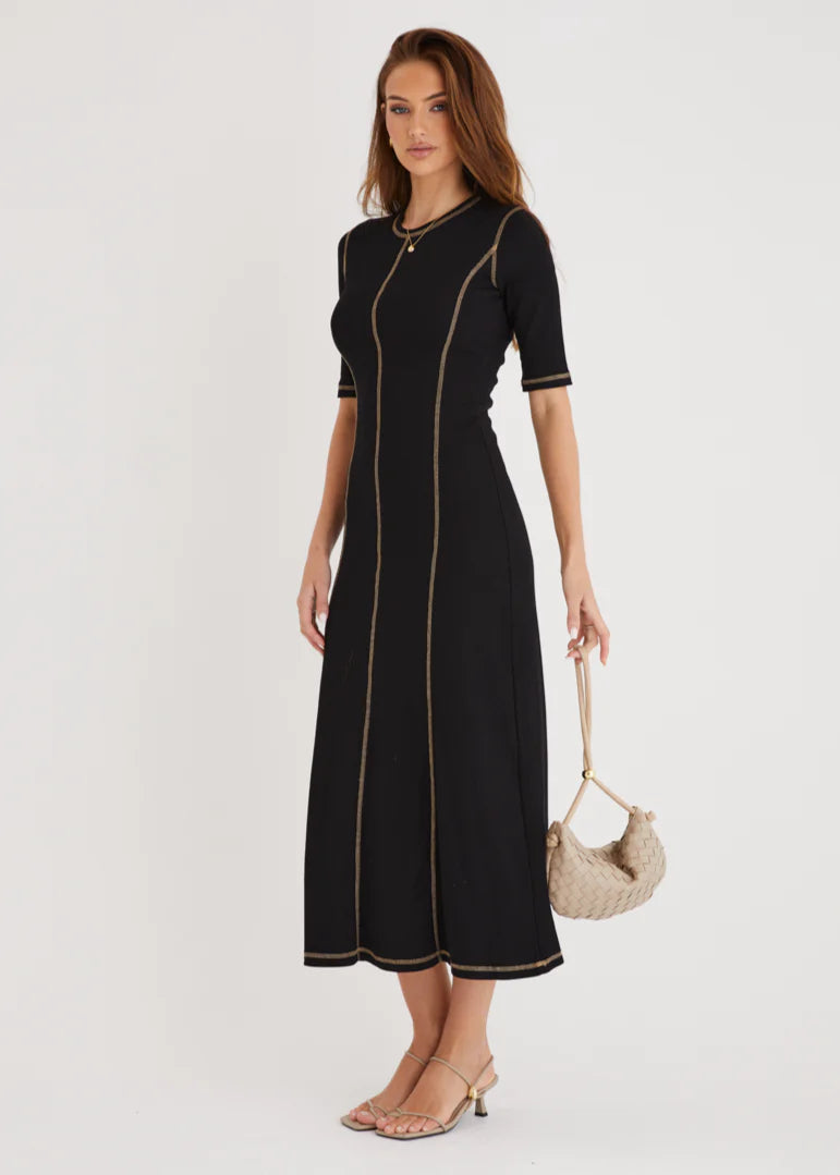 Simba Midi Dress - Black