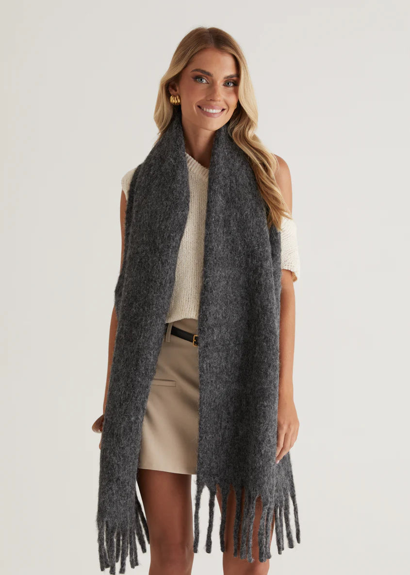 Charli Scarf - Charcoal
