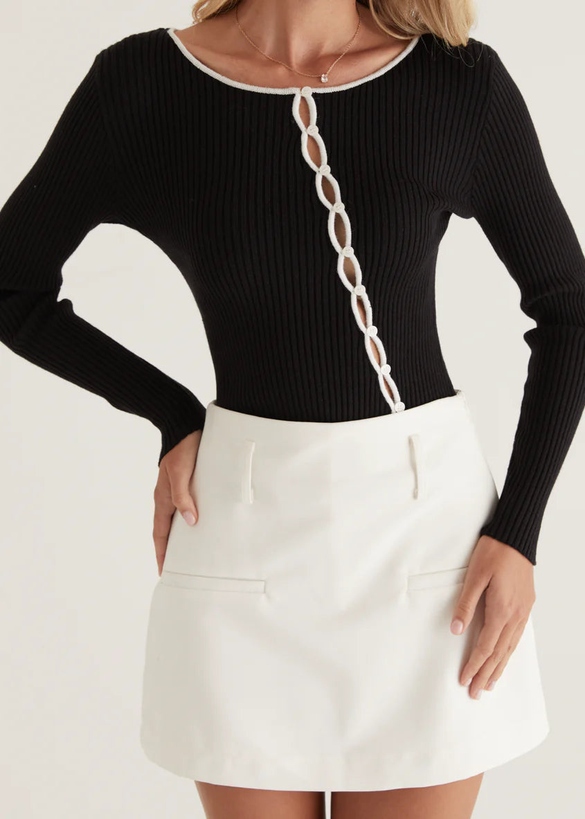 Eleonore Knit Top - Black