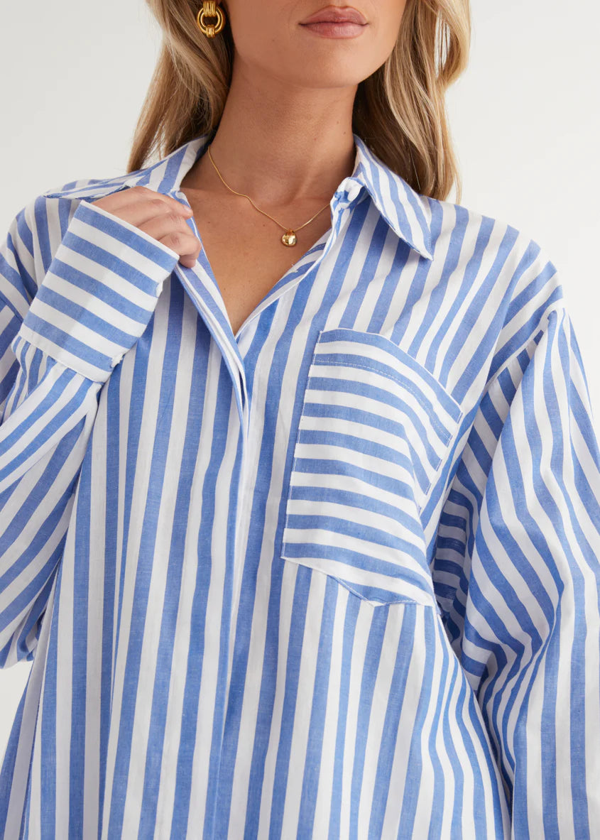 Alessandro Shirt - Blue Stripe